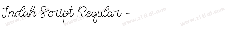 Indah Script Regular字体转换